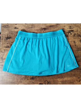 Nike Skort Athletic Blue Sz M  Dri-Fit Womens Shorts Under Skirt Tennis Golf